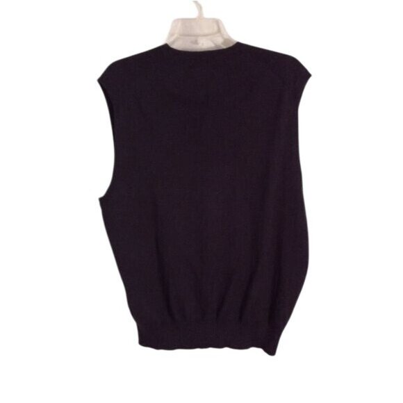 Polo Ralph Lauren Mens Blue Sleeveless V-Neck Sweater Vest 100% Pima Cotton Logo - Picture 4 of 8